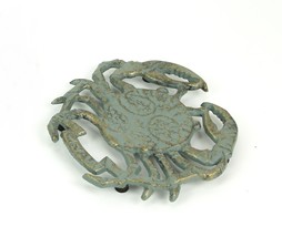 Scratch &amp; Dent Cast Iron Crab Decorative Trivet Kitchen Accessories Home... - £20.46 GBP