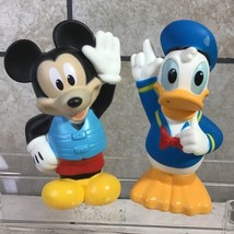 Disney Bath Toys Rubber Mickey Mouse and Donald Duck 5&quot; Lot of 2 - $6.92