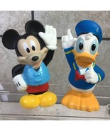 Disney Bath Toys Rubber Mickey Mouse and Donald Duck 5&quot; Lot of 2 - £5.44 GBP