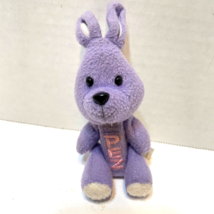 Pez Candy Dispenser Keychain 2012 Purple Plush Easter Bunny 4.25 inch - $8.64