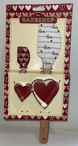 The Bakeshop Love Spatulas Heart Cookie Cutters Dog Dish Towels Valentine’s Day - £17.51 GBP
