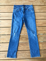 Levi&#39;s Distressed Women&#39;s Jeans Size 6 Slender Straight 526 Stretch Denim Blue - £14.96 GBP