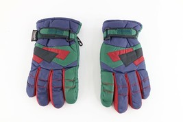 Vtg 90s Spalding Spell Out Color Block Fleece Lined Insulated Winter Gloves XL - $44.50