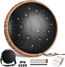 Steel Tongue Drum 12 Inch 15 Notes Hand Drums With Travel Bag Mallets An... - £56.71 GBP
