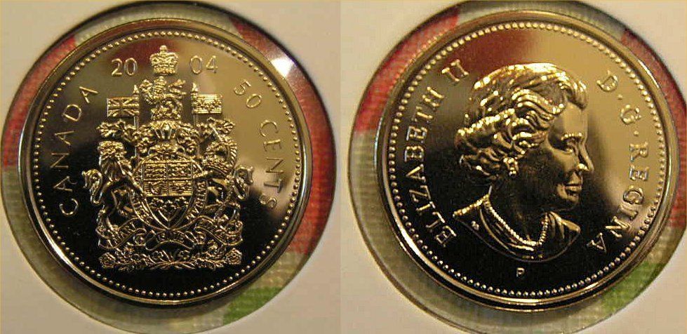 2004 P Canada 50 Cent Half Dollar Proof Like - $11.19