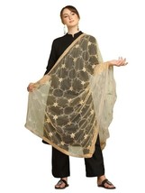 Women&#39;s Dupatta Scarf Chuni Net Dyed Embroidery Lace Shawl For Women &amp; Girl - £11.25 GBP