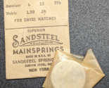 NOS Sandsteel Mainspring # 6150 for Swiss Watches - 6 / 15 / 8-1/2 - 1.5... - $14.84
