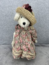 Vintage Boyds Bear Justine Investment Collection  Pink Tan Floral Dress ... - £12.60 GBP