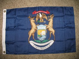 3X5 Usa Flag &amp; State Of Michigan 2X3 Flag - £7.10 GBP
