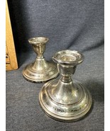 Vintage Silver on Copper Candlesticks Roslyn Silver Co. 4”x4” - $14.85