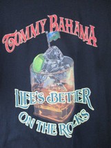 TOMMY BAHAMA RELAX T-SHIRT SZ S Life&#39;s Better On The Rocks - Black  - $10.39