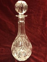 Decanter Vintage Clear Crystal Glass -Stopper  Liquor vertical detail ro... - £31.64 GBP