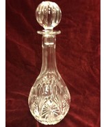Decanter Vintage Clear Crystal Glass -Stopper  Liquor vertical detail ro... - £31.72 GBP