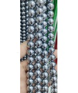 Large Natural Terahertz Beads  Round Loose Bead round beads Round Semi-P... - $109.92 MXN