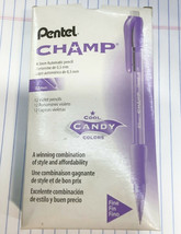 NEW Pentel Champ 12-PACK 0.5MM Automatic Pencil Violet AL15V Cool Candy ... - $15.94