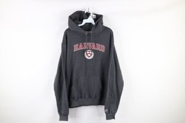 Vtg Champion Mens Medium Faded Harvard University Spell Out Hoodie Sweatshirt - £39.52 GBP