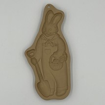 Brown Bag Cookie Art Mold Garden Rabbit 1992 Hill Design Retired Vintage - £15.41 GBP