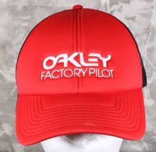 NWT Oakley Factory Pilot Adjustable Mesh Trucker Cap Red Black - $14.50