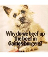1966 Gaines Dog Food Burgers Norwich Terrier Advertisement Pet Products ... - €21,44 EUR