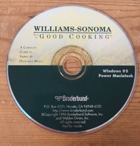 1996 Broderbund Williams-Sonoma Good Cooking Guide CD Windows 95 Power M... - $9.99