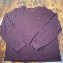 Abercrombie and Fitch Shirt Men Medium Maroon Long sleeve Thermal Vintage - £23.35 GBP