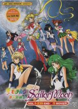 DVD Anime SailorMoon Complete TV Series Season 1-6 Vol.1-239 End+5Movies Eng Dub - £58.75 GBP