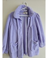 Collections Etc. Fuzzy Robe, Button/Pocket Long-Sleeve, Vtg. Purple, Wom... - $34.96 CAD