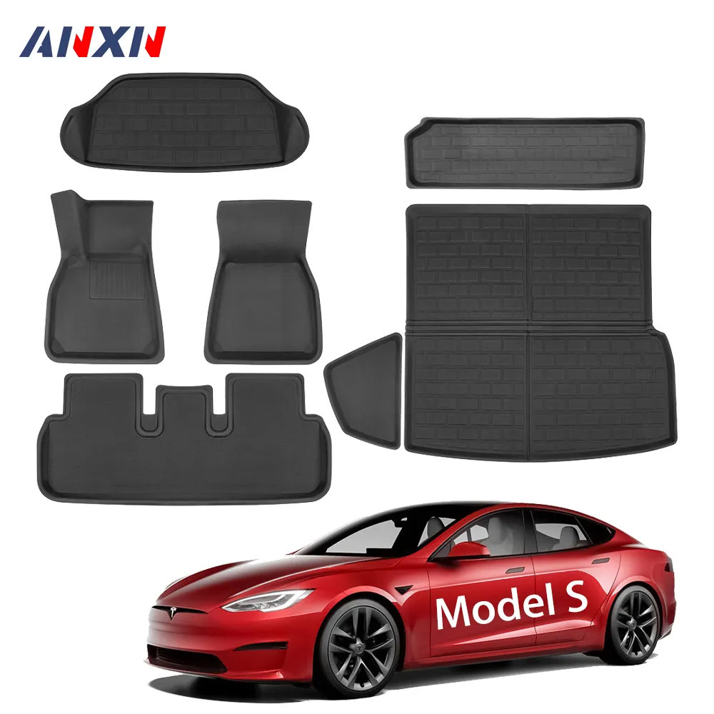 Floor Mats For Tesla Model S 2021 2022 2023 3D All Weather Anti-Skid Floor Liner - £165.66 GBP+