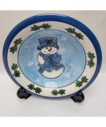 Libbey Winter Holiday Snowman Bowls 8 3/8” Set Of 4 NWT Xmas Salad Snowf... - $25.42 CAD