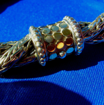 John Hardy Classic Woven Chain 18K Gold Dot Sterling Silver Bracelet - $1,583.01