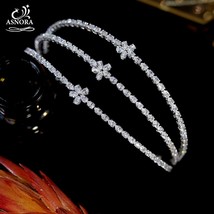 Luxury Women&#39;s Headband, Crown, Three-Tier Crystal Headband, Jewelry, Bridal Hai - £55.92 GBP