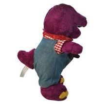 Vtg 90s Barney the Dinosaur Plush Farmer Overalls with Horse Toy Stuffed Animal  - £10.23 GBP