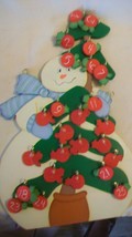 Wooden Snowman Countdown to Christmas Calendar Hand made in Mexico - £36.53 GBP