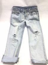 Rue 21 Denim Distressed Capri Jeans Size 2 Light Wash - £14.12 GBP