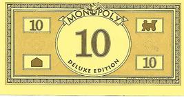 Deluxe Monopoly 10 Dollar Bills - £4.32 GBP
