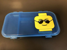 EUC LEGO MiniFigure BLUE Storage Case Box Display NEW 11&quot; x 6&quot; x 1&quot; - £7.16 GBP