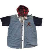 Bugs Bunny Football 1992 Looney Tunes Top Line Football Hooded Denim Men... - $33.28 CAD