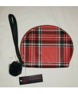 No Boundaries Ladies Wristlet Lyla Pinkish Red Plaid  NEW - $11.64