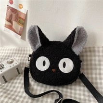 Black Cat Corgi Stuffed Plush  s Kawaii Bag Japanese Style  Crossbody Small Phon - £94.77 GBP