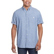 Weatherproof Vintage Men&#39;s Size XXL Blue Linen Blend Short Sleeve Shirt NWT - £10.56 GBP