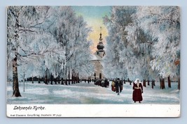 Leksands Kyrka Chiesa Inverno Scene Svezia Unp Udb Cartolina J16 - £2.40 GBP