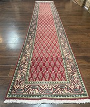 Per&#39;sian Runner Rug 3x16 Paisley Boteh Design Red Cream Hallway Rug 16ft - $2,800.00