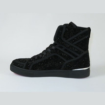 Mens High Top Shoes By FIESSO AURELIO GARCIA ,Fancy Rhine stones 2402 Black image 5