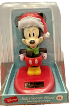 BobbleHead Mickey Mouse Christmas Disney Solar by Ruz New in Package 5 inch Tall - £9.54 GBP