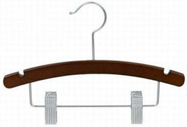 Walnut &amp; Chrome 14&quot; Juniors Wooden Suit Hanger - $58.95+