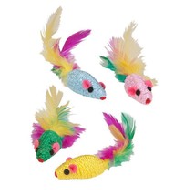 Kylie s Feather Mouse Rattlers 4Pk - $549.24 MXN