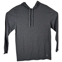 Womens Plain Gray Long Sleeve Top Thin Hoodie Light Sweatshirt Large North Acrux - £16.31 GBP