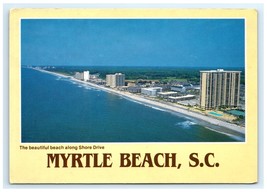 Vintage Shore Drive Beach Front Buildings Sea Aerial Myrtle Beach SC Pos... - $5.95
