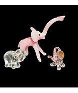 Vintage Art Glass Animal Figures Mini Hand Blown Lot of 3 Elephants Japan - £31.02 GBP