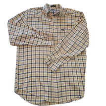 FACCONNABLE by Albert Golberg - Men&#39;s Large Yellow Blue Plaid Long Sleev... - $17.83